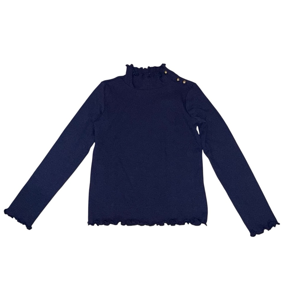 Janie and Jack Mock Neck Sweater Navy Blue Size 5